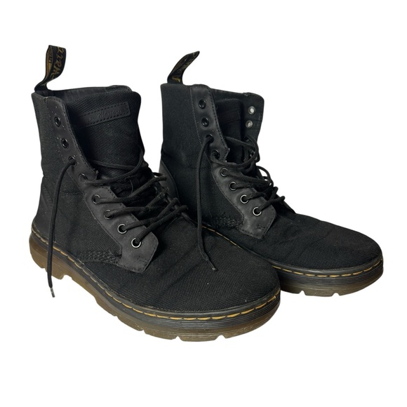 Dr. Martens Combs Canvas Boots Black Size 10 US / 9 UK - Picture 1 of 6